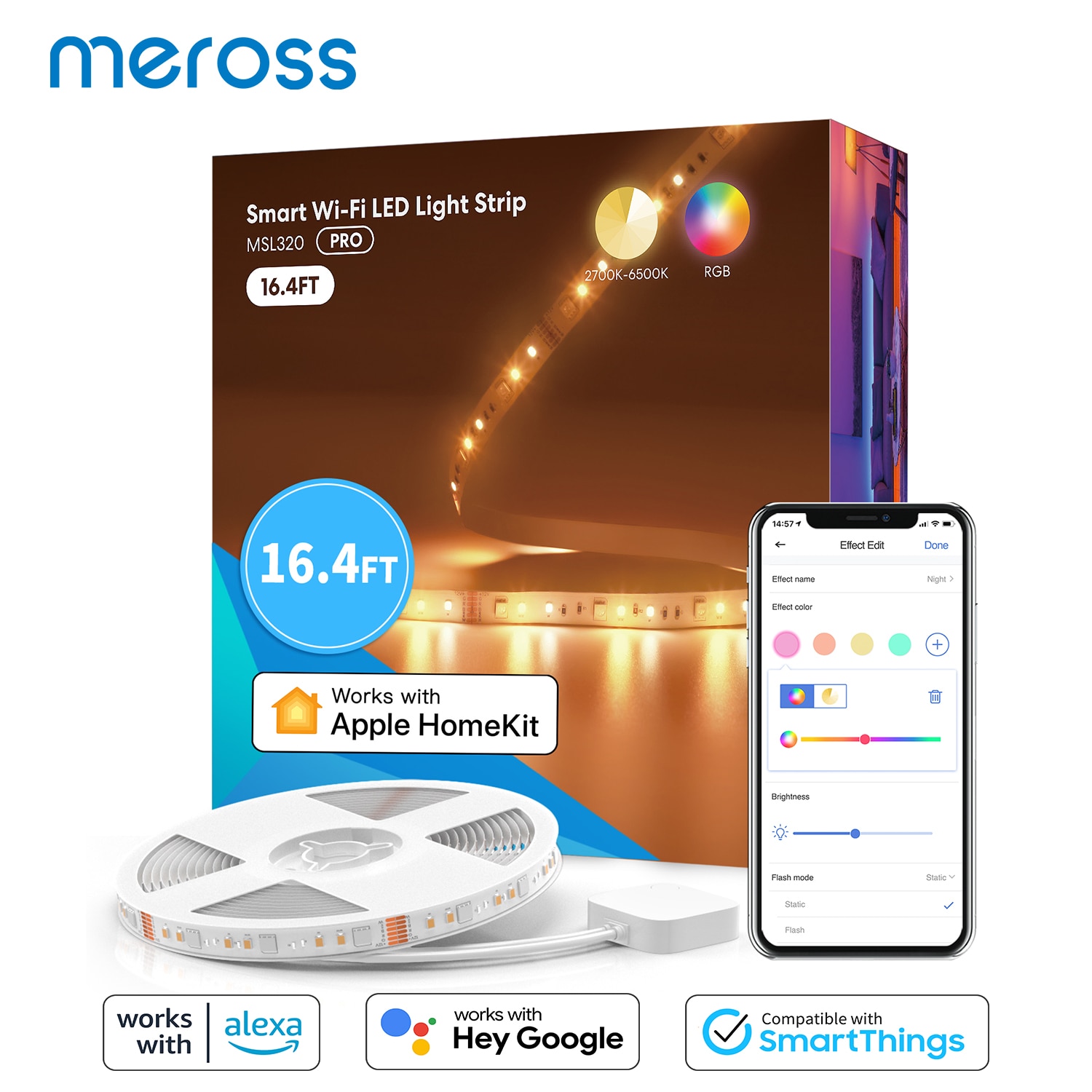 

Мeross RGBWW Светодиодная лента для телевизора 5 м