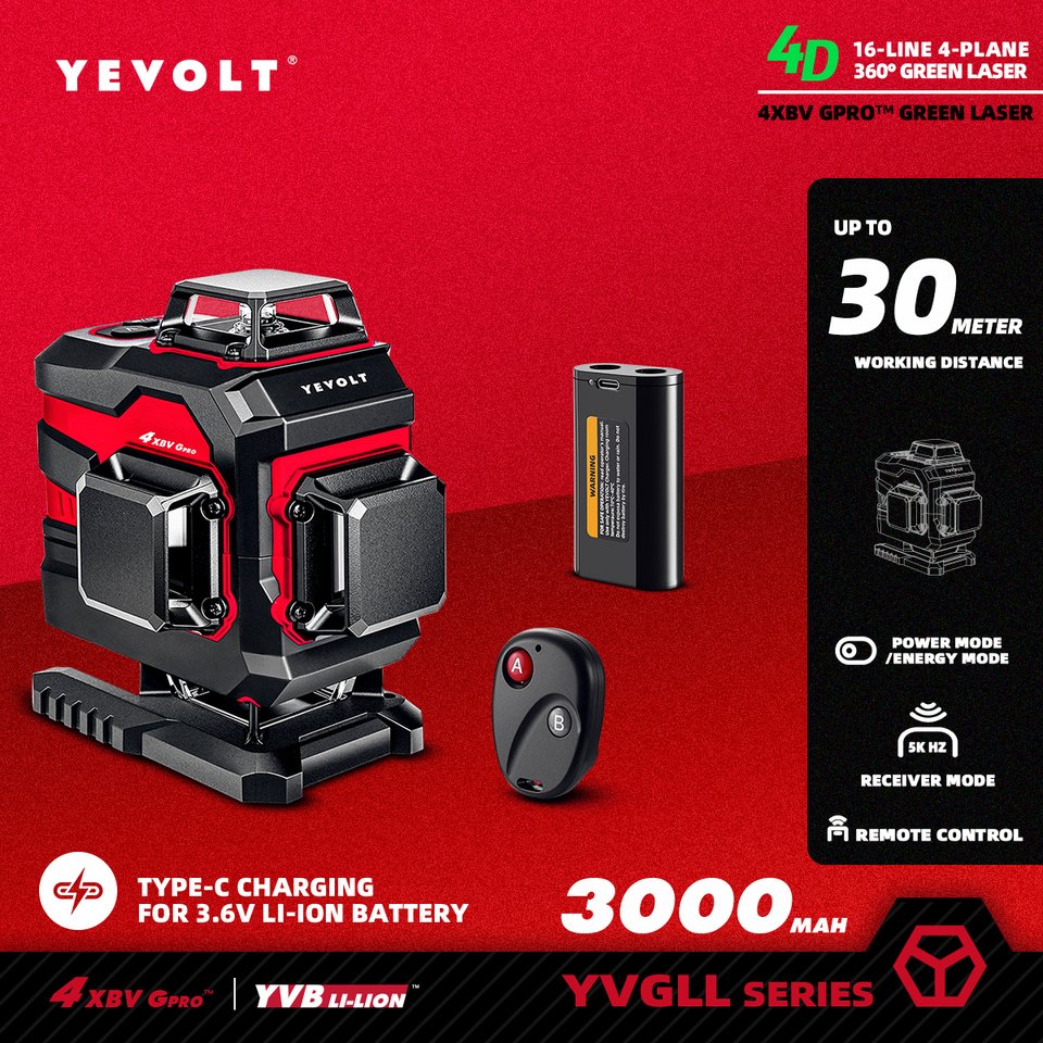 

Лазерный уровень YEVOLT YVGLL4XS16