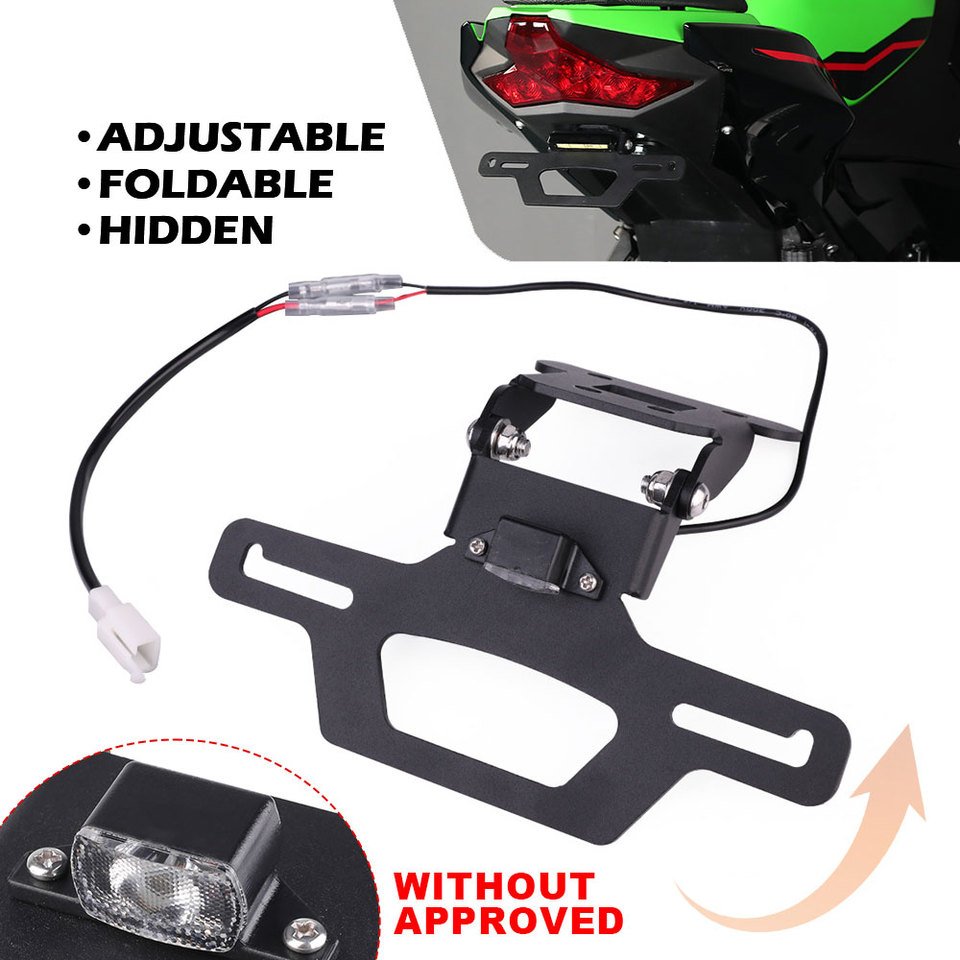 

2018-2024 Z400 Z300 Z250 хвостовой аккуратный кронштейн номерного знака складной регистрационный держатель для Kawasaki Ninja 250 400 EX400 EX250