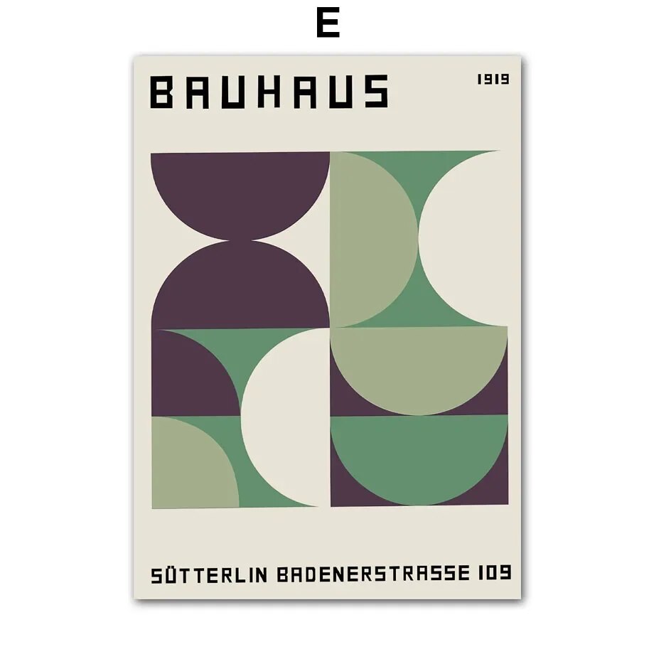 

Bauhaus, настенные плакаты зеленого цвета в современном минималистичном стиле, Картина на холсте, принты в скандинавском стиле, абстрактные картины для гостиной
