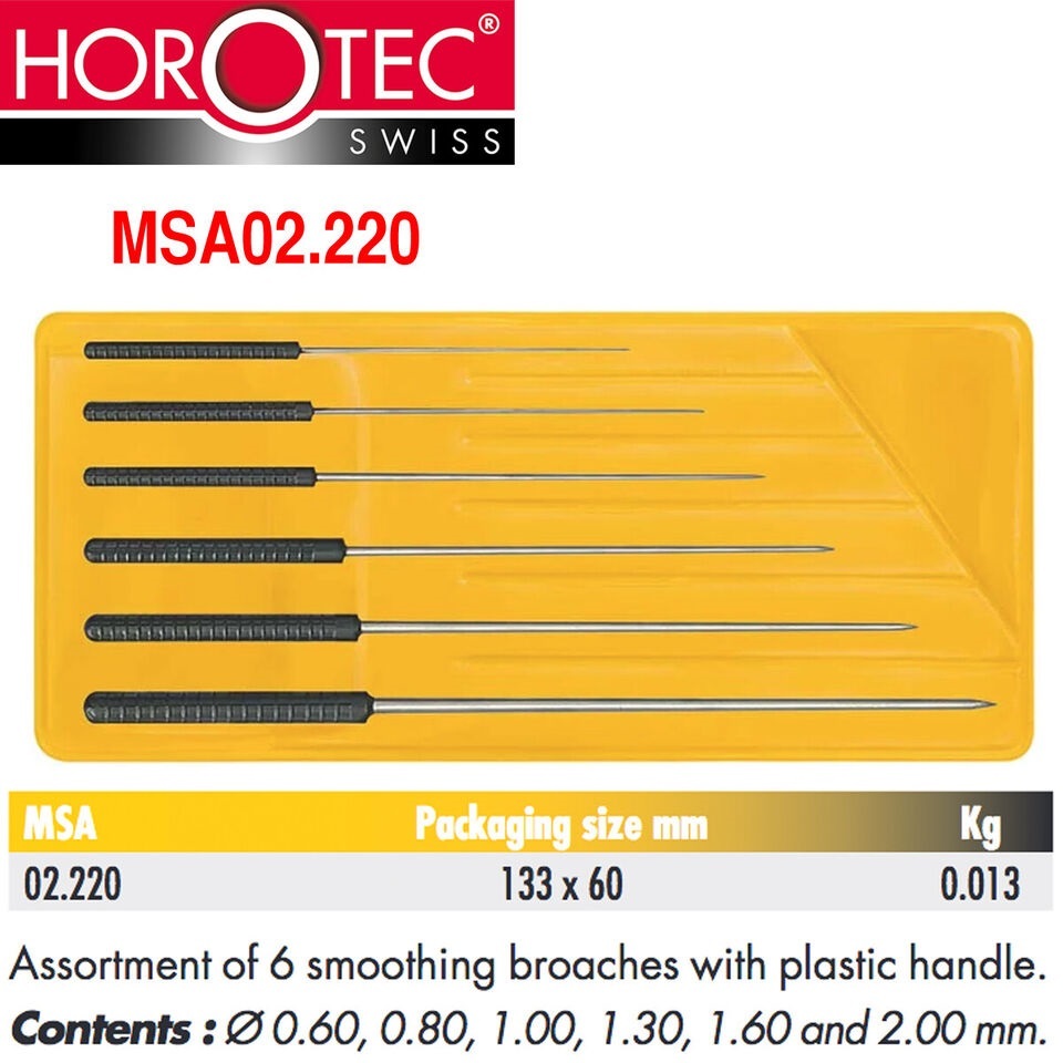 

Ассортимент разглаживающих брошей с пластиковой ручкой Horotec MSA02.220