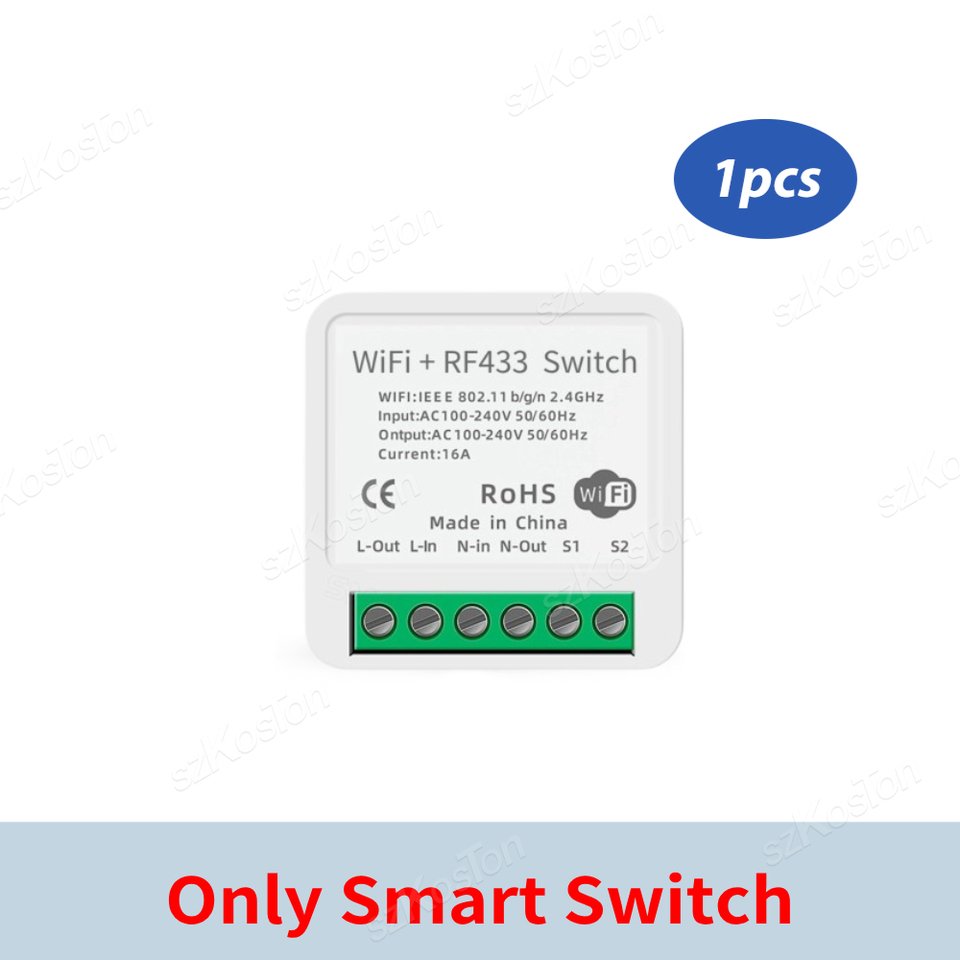 

Беспроводной умный выключатель SZKOSTON Wi-Fi+RF433
