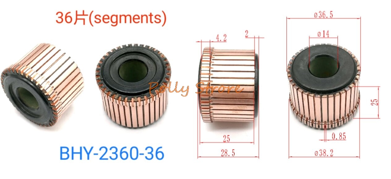 

1 шт 14x36,5x28,5 (25) мм 36P медные стержни генератора переменного тока, коллектор электродвигателя