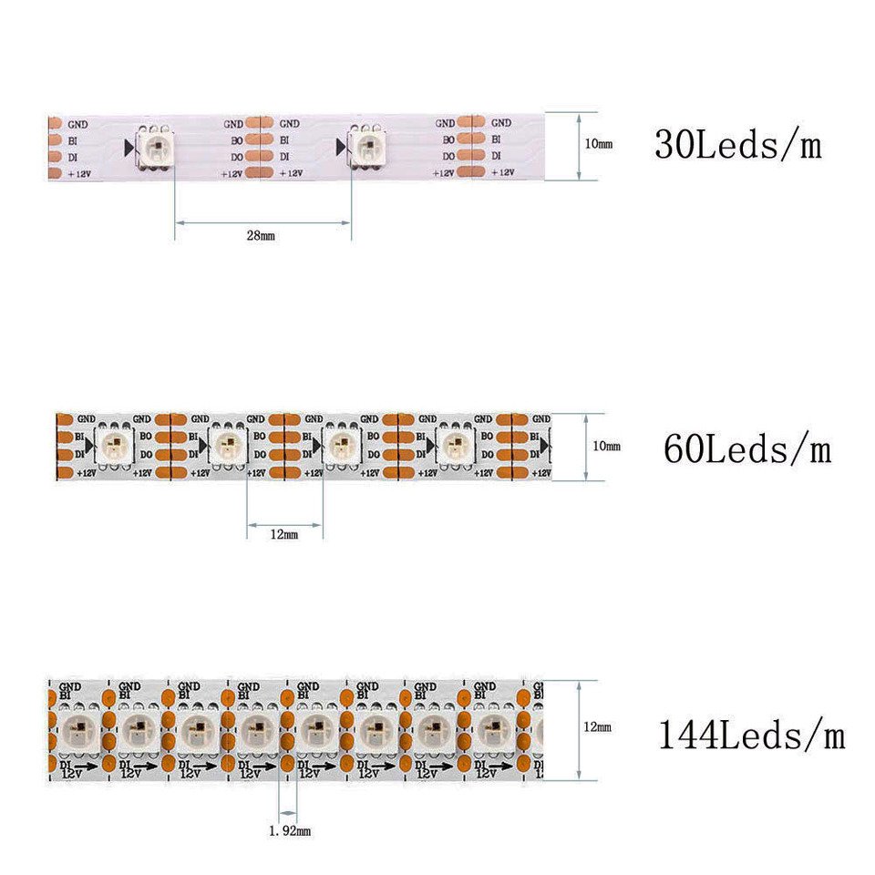 

Xnbada RGBIC светодиодная лента WS2815 30/60/144 шт/м