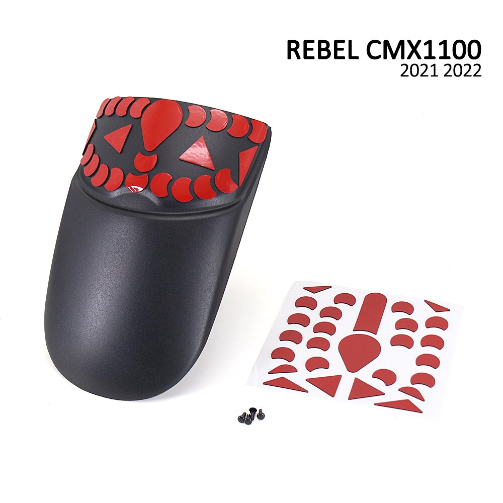 

Новый черный для HONDA REBEL CMX 1100 CMX1100 2021 2022, аксессуары для мотоциклов, переднее крыло из АБС-пластика, задний удлинитель