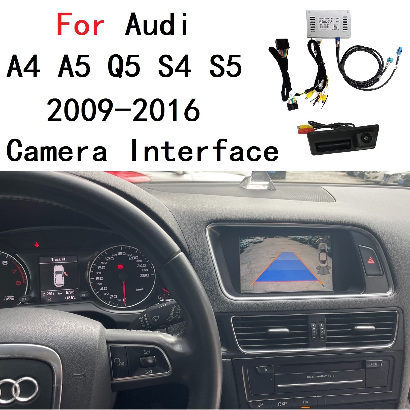 

Интерфейс камеры заднего вида для Audi A4 A5 Q5 S4 S5, адаптер передней задней камеры