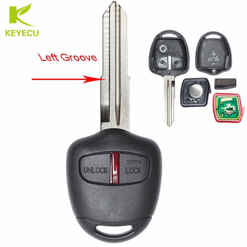 

KEYECU новый дистанционный брелок с 2 кнопками, 433 МГц для Mitsubishi Pajero 2007-2012 G8D-571M-A, необрезанное левое лезвие