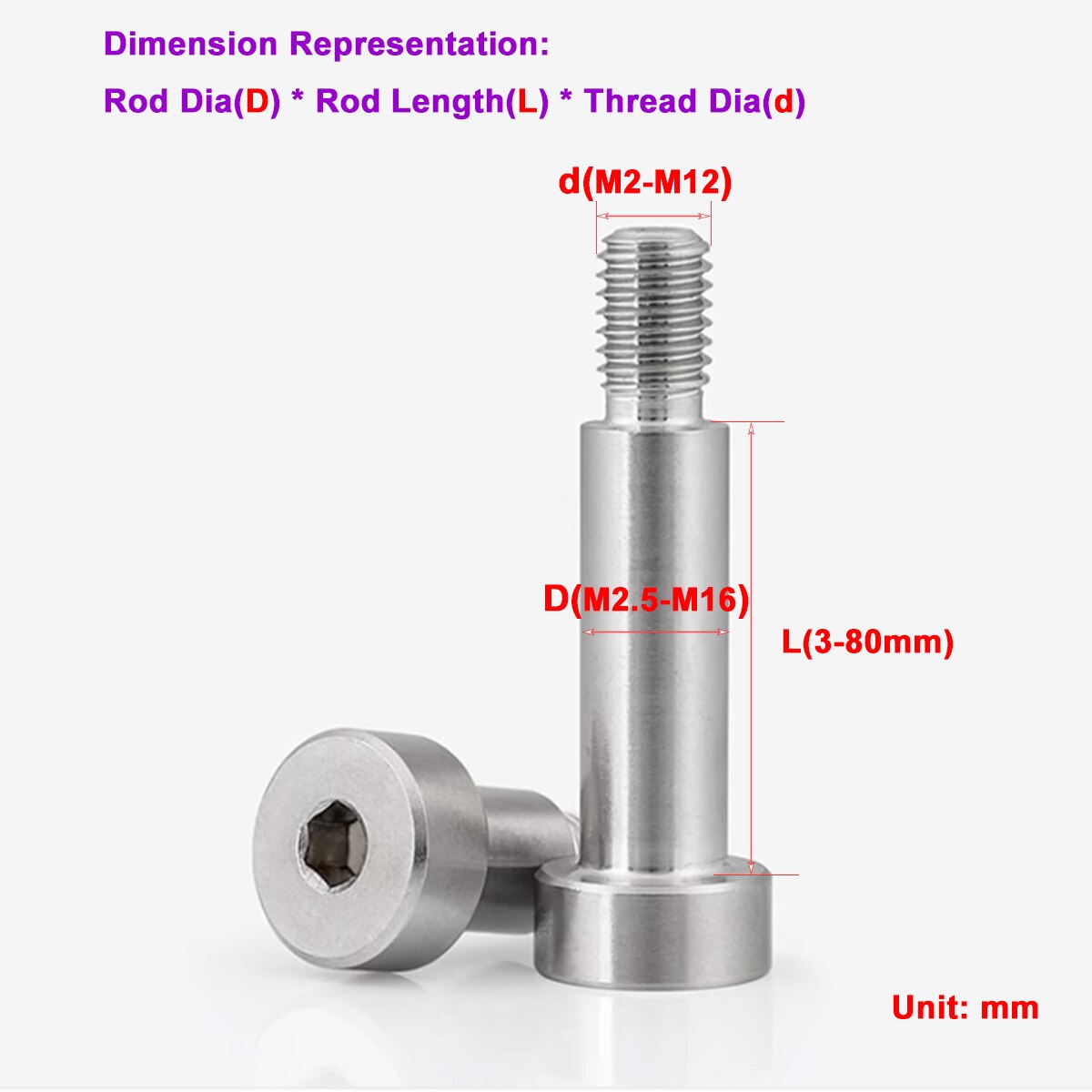 

Стержень из нержавеющей стали M8M10M12M16