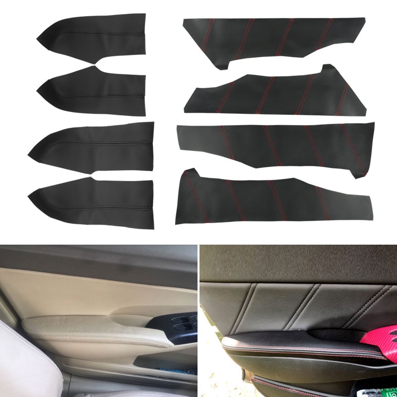 

4 шт., кожаные накладки на дверной подлокотник Honda Civic 8 поколения