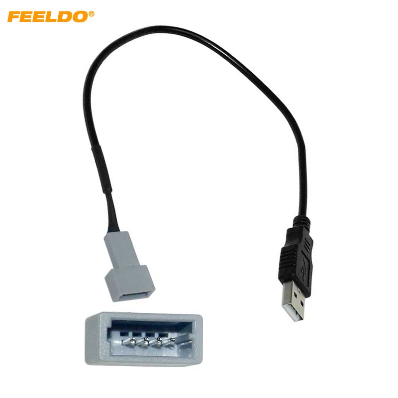 

FEELDO автомобильный аудио радиоприемник 2.0 USB на 4-контактный разъем для Kia KX5 Sorento Sonata адаптер удлинительного разъема # HQ6849
