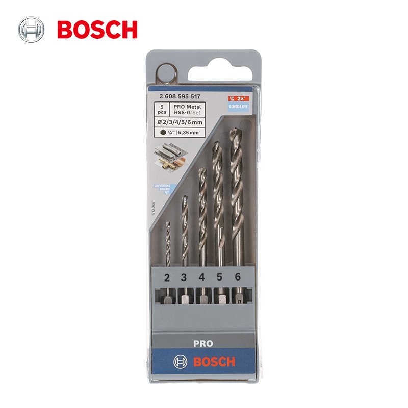 

Сверла Bosch Pro Series HSS-G 1/4", 5 шт.