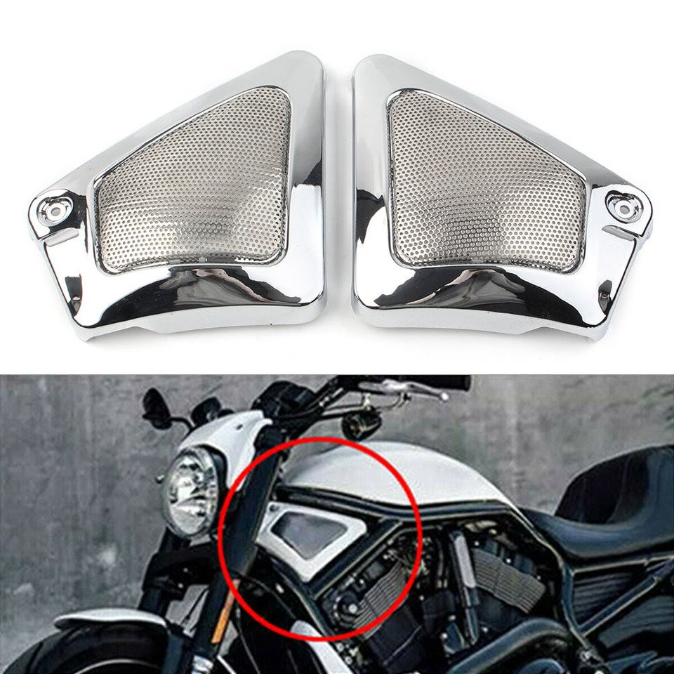 

Хромированная рамка для мотоцикла Airbox, боковая крышка, защита воздухозаборника для Harley Davidson V-Rod VRSCA VRSCB VRSCX VRSCAW, 1 пара