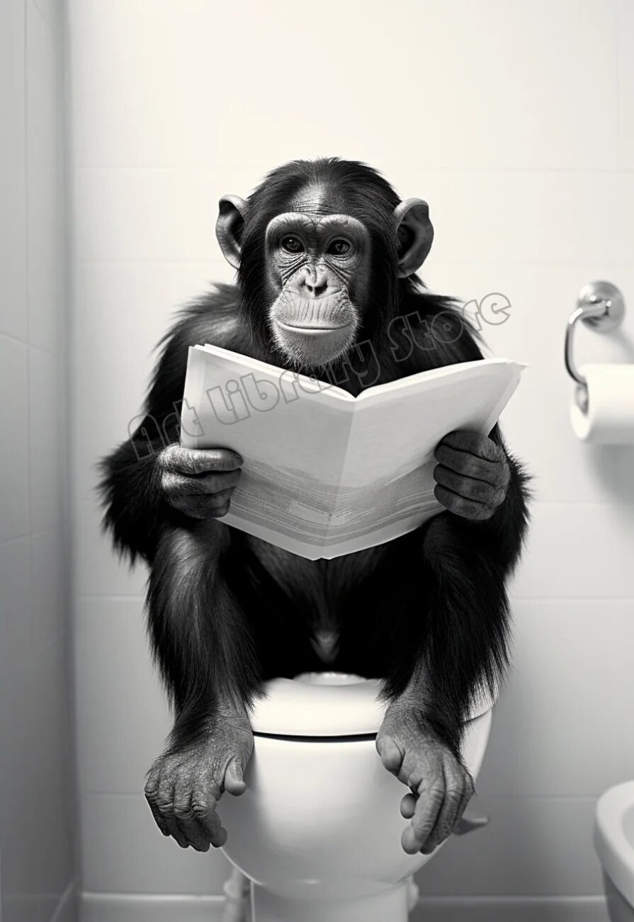 

Настенное искусство Funny Toilet Animals холст
