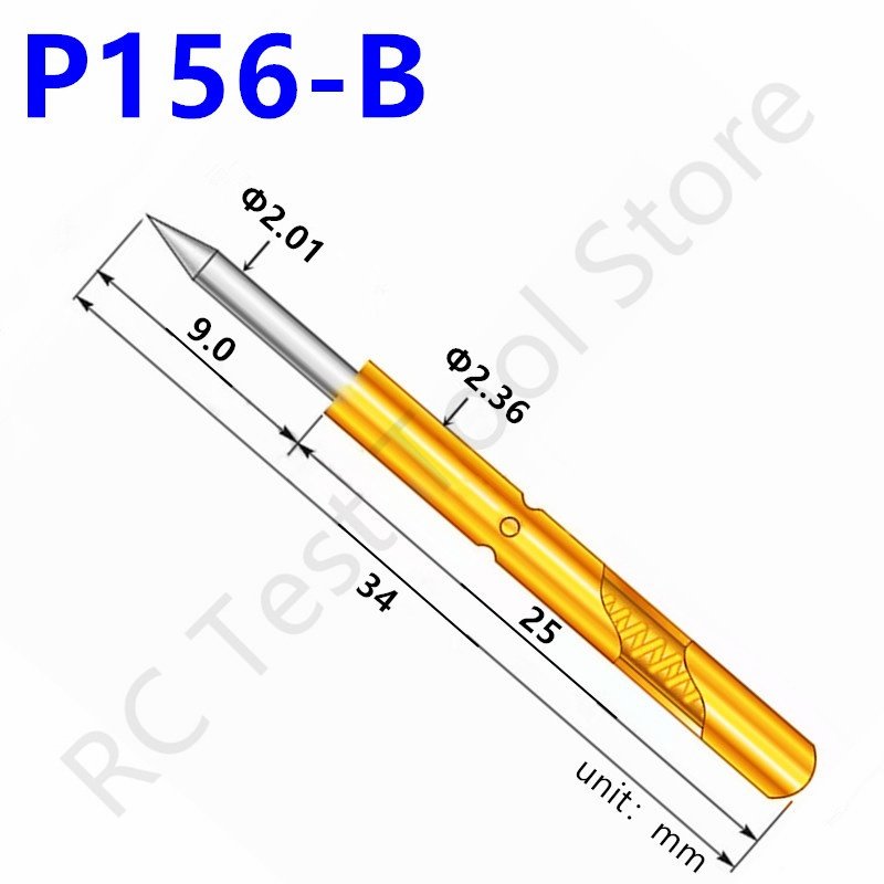 

Пружинный зонд P156-B с медным никелевым покрытием, 20/100 шт.