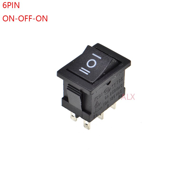 

5 шт. кулисные переключатели ALINSIN DPDT 6PIN черные