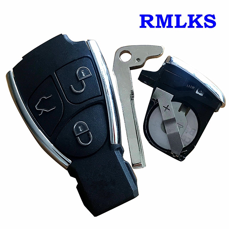 

Модифицированный умный дистанционный ключ, оболочка, брелок с 3/4 кнопками для Mercedes-Benz CLS C E S ML SL SLK CLK W211 AMG, хромированный брелок