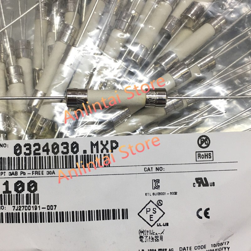 

10 шт 0324030 .MXP 0324030 6,985x32,72 мм 30А 250ВК 0215015 .MXEP 0215015 15A 250VAC 5X20MM Керамический трубчатый предохранитель