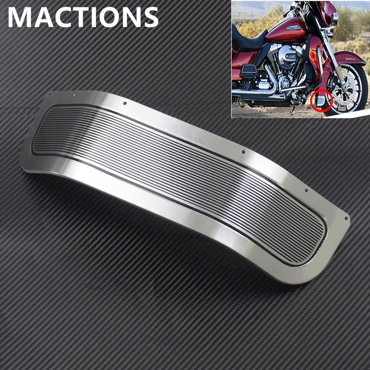 

Переднее крыло мотоцикла юбка Накладка Хром для Harley Touring Road King Electra Glide Ultra Limited Tri Glide FLHR 2014-21