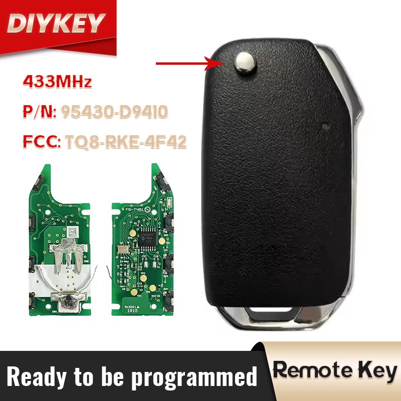 

DIYKEY FCC ID: TQ8-RKE-4F42, 95430-D9410 Откидной дистанционный брелок для вторичного рынка 4D чип 433 МГц для KIA Sportage 2021-2022