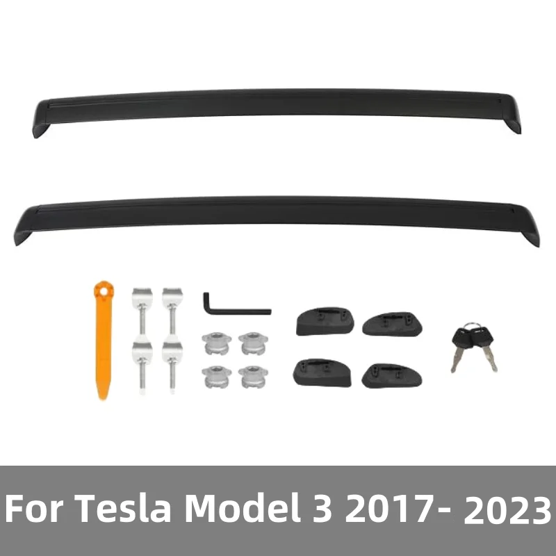 

Алюминиевые перекладины для Tesla Model 3/Y 2017-2024, багажник для крыши, нагрузка 75 кг, поперечные рейки, аксессуары