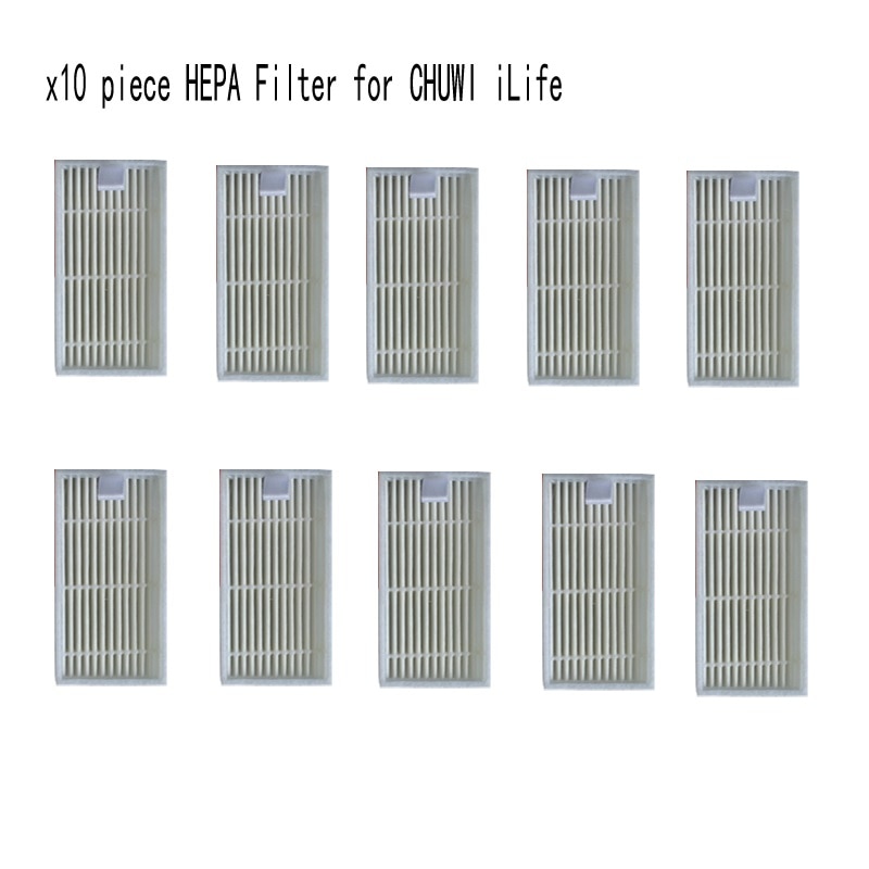 

10 шт. HEPA-фильтр для пылесоса CHUWI ilife v5s ilife v5 pro v1 V3 V3 + v5pro ilife x5, детали робота-пылесоса