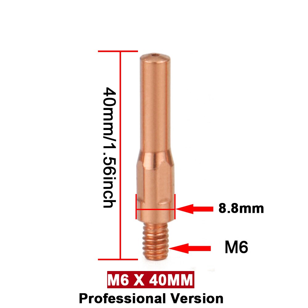 

Контактный наконечник 0,8/0,9/1,0/1,2/1,4/1,6 мм, 10 шт. M6 * 45 мм/M6*40 мм