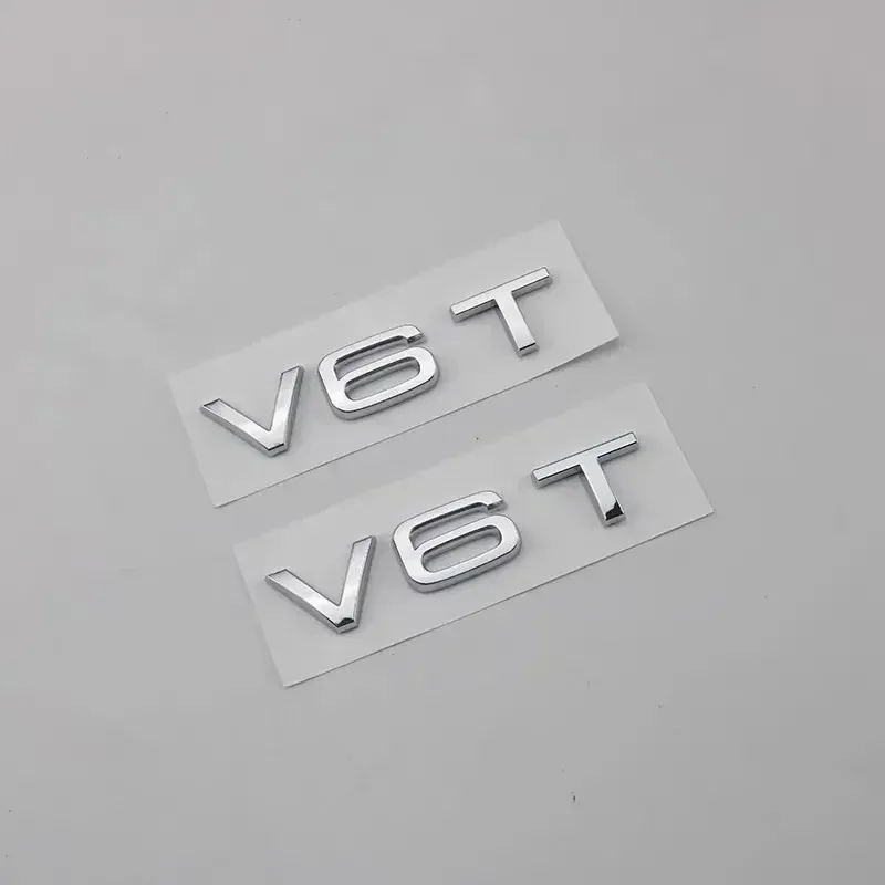 

2 шт. V6T V8T Эмблема ABS 3D значок листа этикетка V10 V12 боковая этикетка для Audi A4L A5 A6L A7 Q3 Q6 Q7 автомобильная этикетка объемная наклейка