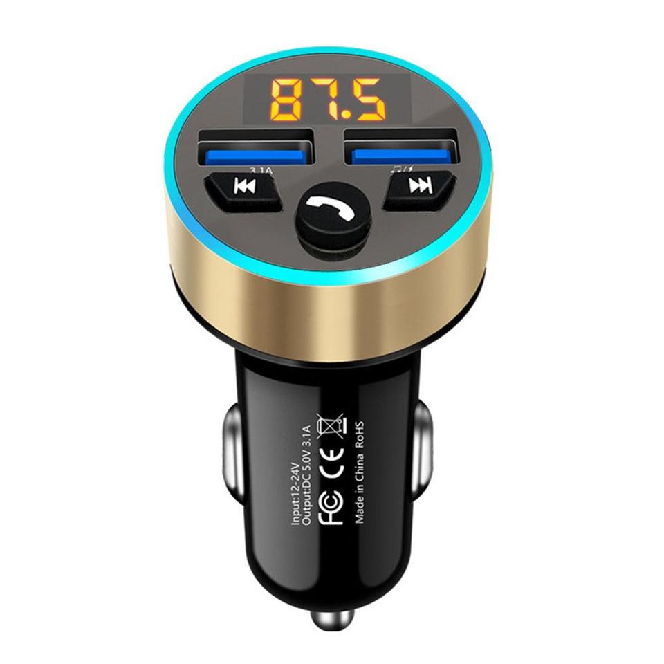 

FM-трансмиттер автомобильный беспроводной с поддержкой Bluetooth 5,0 и USB