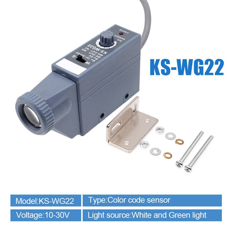 

Фотоэлектрический датчик цвета CNMAWAY KS-W22-R22-RG22-W22T-WG22 10-30В