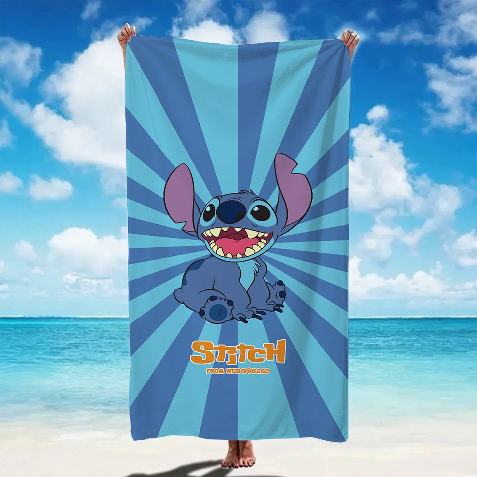 

Пляжное полотенце Lovable Stitch, махровые банные полотенца из микрофибры для йоги, путешествий, плавания, фитнеса и кемпинга