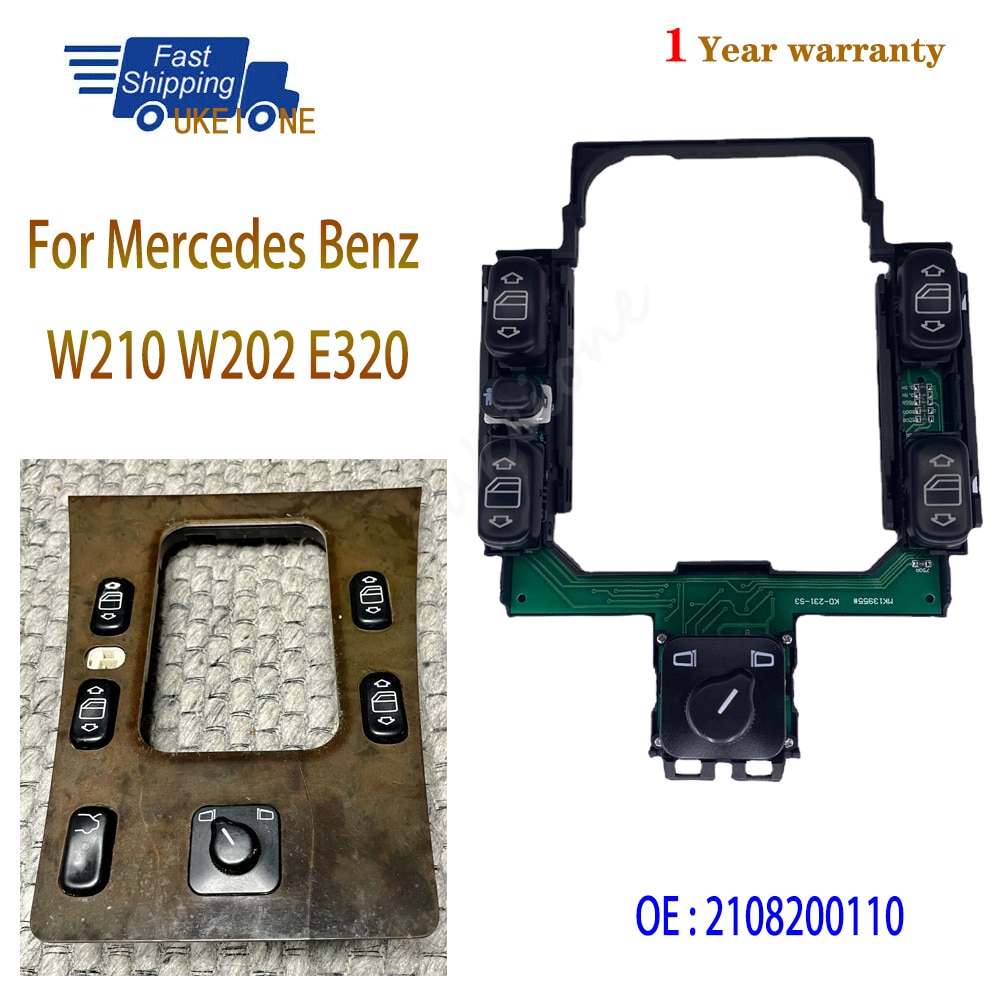 

Главный переключатель электрического окна и зеркала для Mercedes-Benz W210 W202 E300 E320 E420 1996-1997 годов, часть салона автомобиля 2108200110