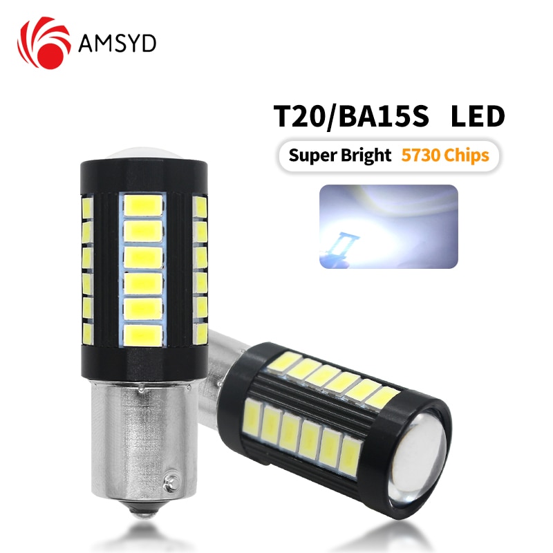 

2 шт., автомобильные лампы для указателей поворота 5730 5630 33SMD 1156 P21W BAU15S P21/5W 1157 P21W 7440 W21W W21/5W 7443 12V