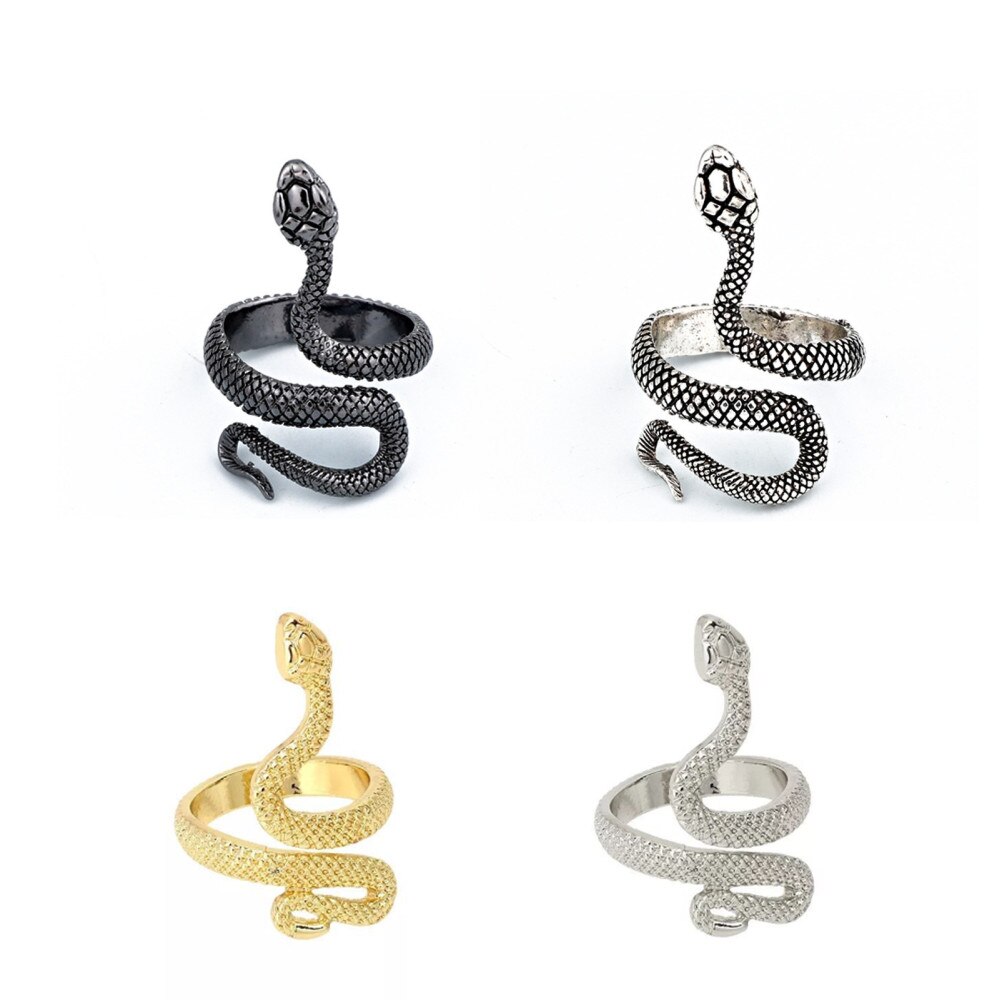 

Серебряное кольцо-змея unisex