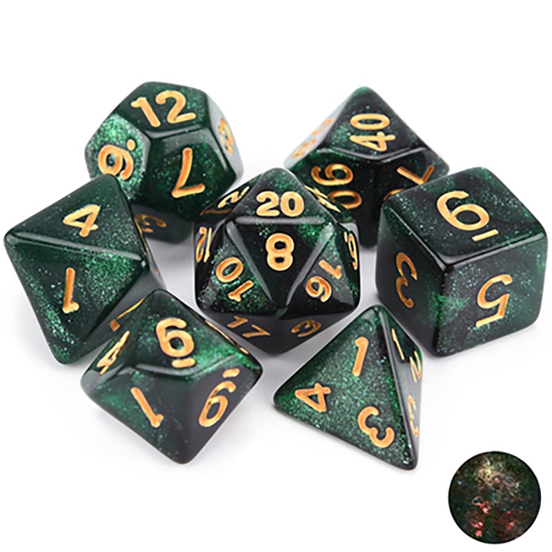 

Полиэдральные кости Nebula акрил 7 шт.