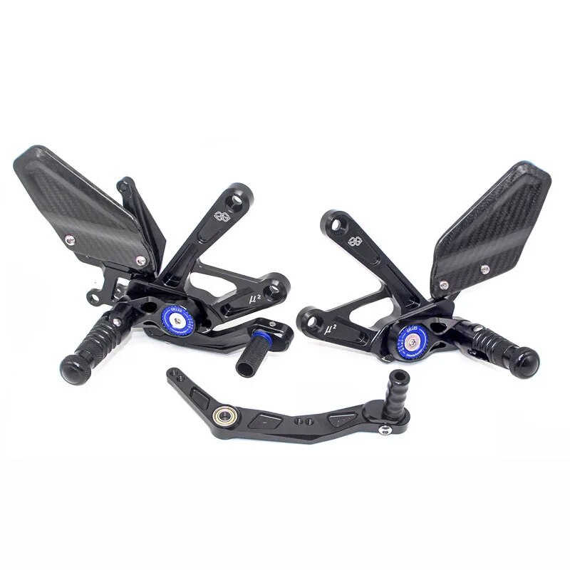 

Для мотоцикла Yamaha R1 R1M YZFR1M YZFR1 2015-2024, с ЧПУ и углеродным волокном, гоночный задний комплект для ног, подножка, задний комплект