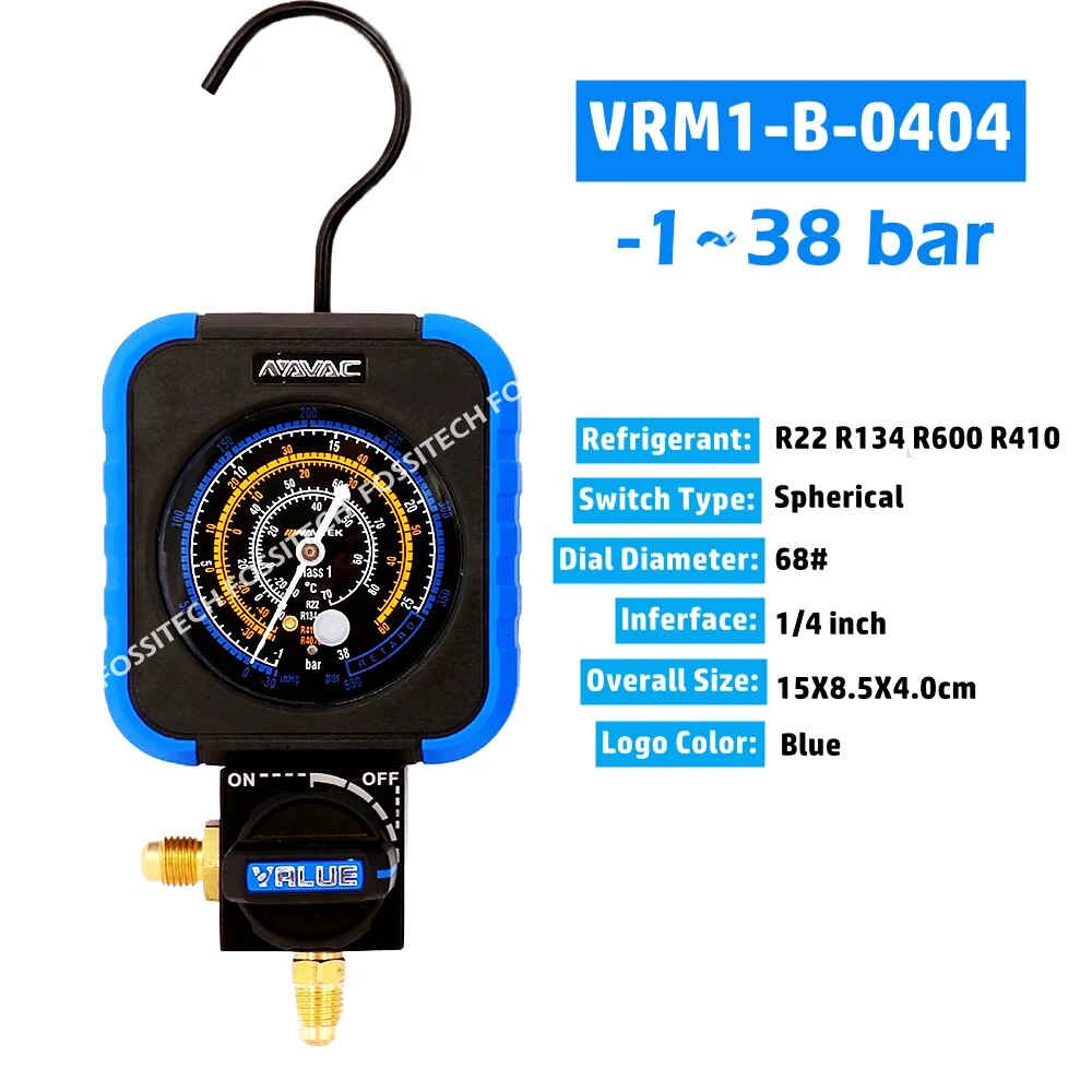 

Фтористый манометр для кондиционера R22/R134/R410/R600
