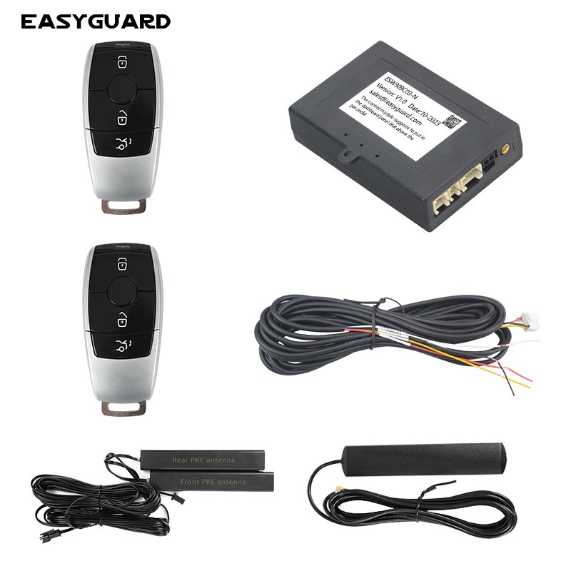 

Комплект EASYGUARD PKE, пассивный вход без ключа, замена смарт-ключа, подходит для Benz FBS4 с заводской кнопкой запуска OEM, Plug play