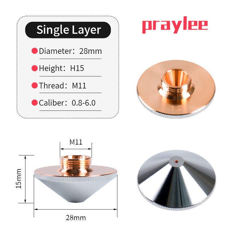 

Raytools Лазерные сопла D28 M11 H15