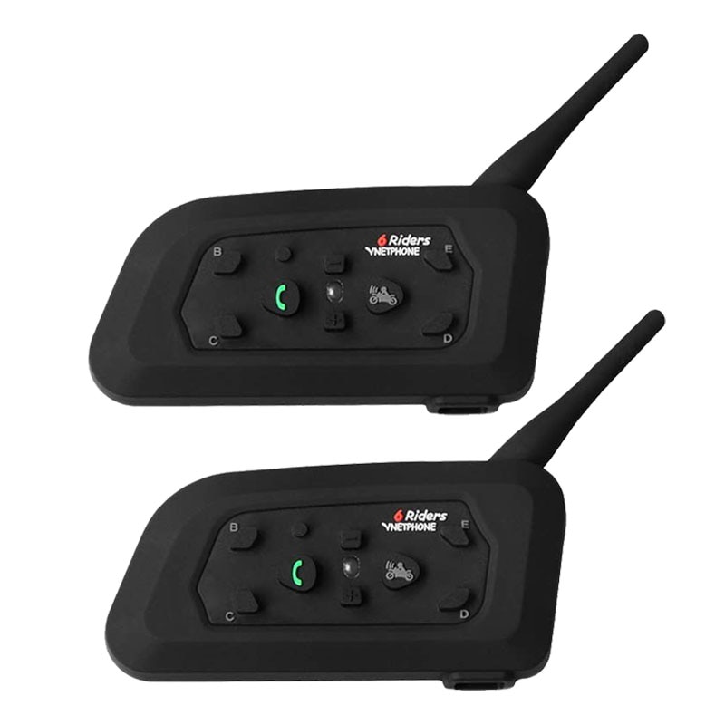 

Bluetooth-гарнитура Vnetphone V6 для мотоциклетного шлема, 1200 м, 2 комплекта