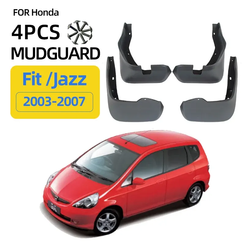 

Брызговики, подходят для Honda Jazz Fit 2003-2007, хэтчбек, брызговики, шины, брызговики, аксессуары для защиты колес, 4x шины