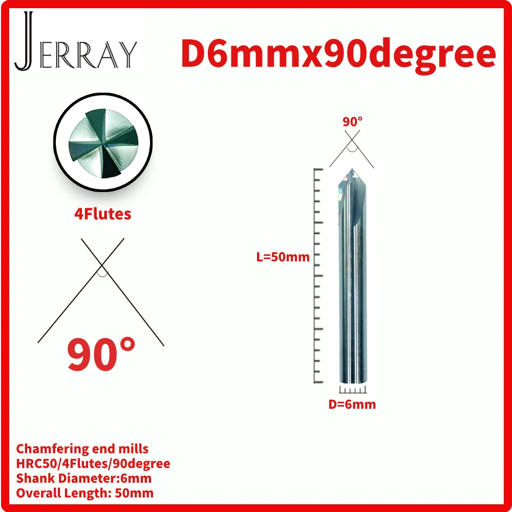

Твердосплавные фасковые фрезы JERRAY D4/6/8/10/12 мм