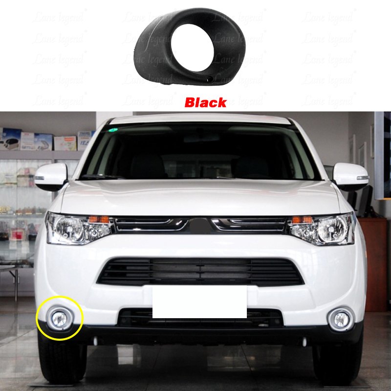 

Для Mitsubishi Outlander 2013 2014 2015, автомобильный ABS, серебристый/черный, передний бампер, противотуманная фара, крышка лампы, рамка, корпус, капот