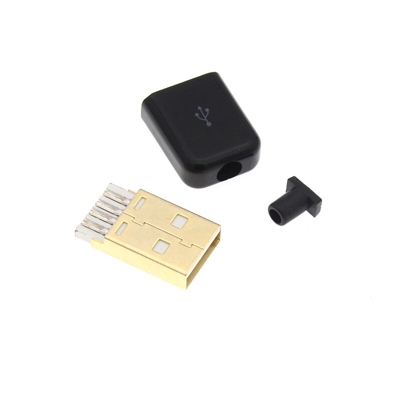

10 шт./лот USB 4-контактный разъем штекер белый/черный сварочный интерфейс передачи данных DIY кабель для передачи данных