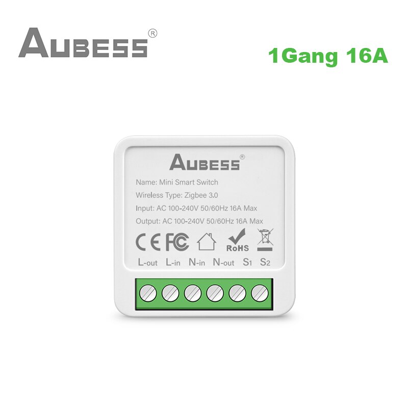 

Aubess Мини-умный переключатель ZigBee 16/10A