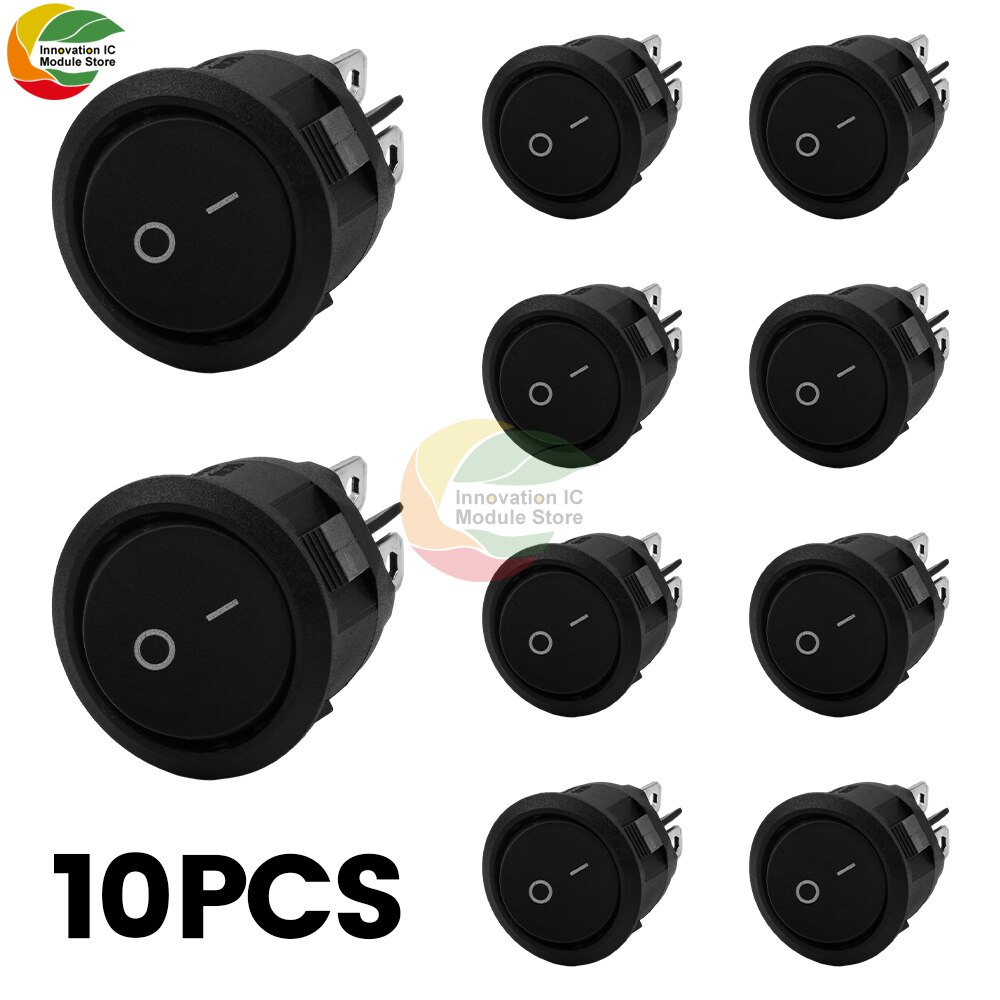 

Переключатель Ziqqucu KCD1-206 черный 6 контактов 5 штук