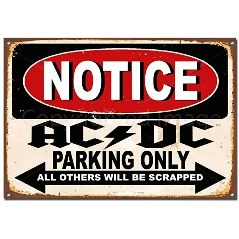 

AC DC Heavy Metal Music Cool Classic Rock Band Металлические жестяные вывески Плакаты Визуальное настенное искусство для кафе-бара Клуб Настенный декор