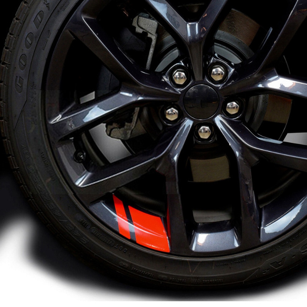 

6 шт., светоотражающие наклейки на ступицу колеса для автомобиля CHERY TIGGO, виниловые наклейки в полоску с гравировкой