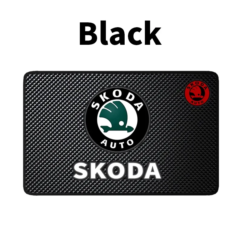 

Нескользящий коврик с автомобильным слотом для чашки, аксессуары для Skoda Octavia Fabia Rapid Superb Kodiaq Scala Karoq Citigo Kamiq Roomster Enyaq