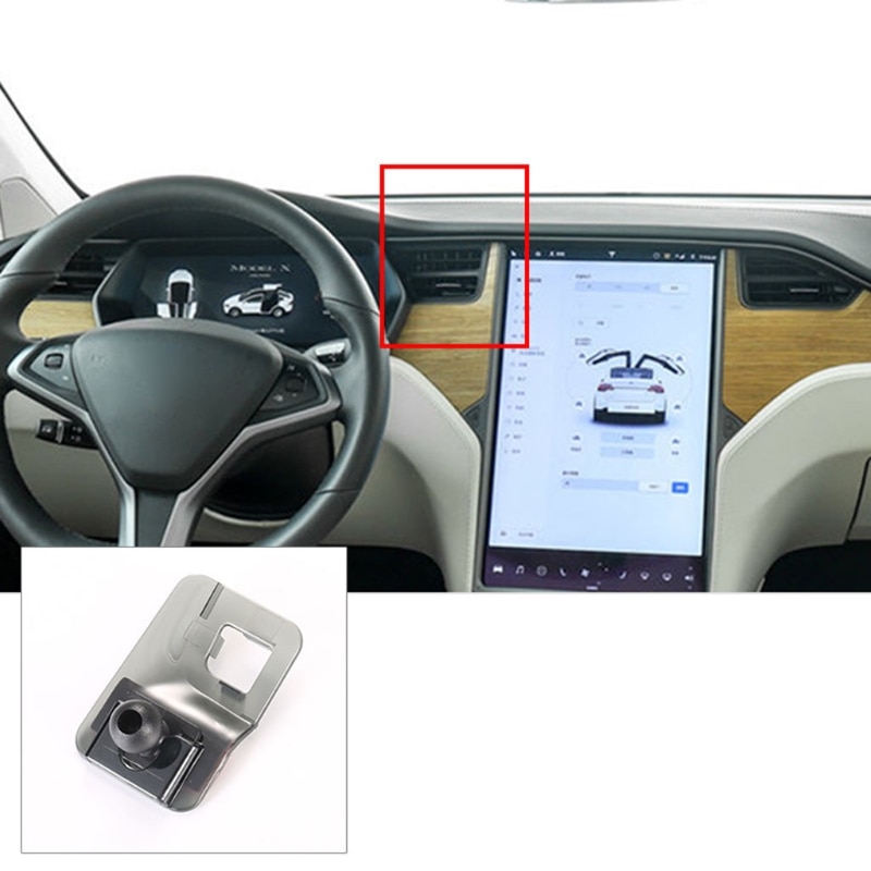 

Портативный автомобильный держатель для телефона из черного АБС-пластика, навигационный кронштейн для телефона, подходит для Tesla Model X S Model 3, левый и правый, 6XDB