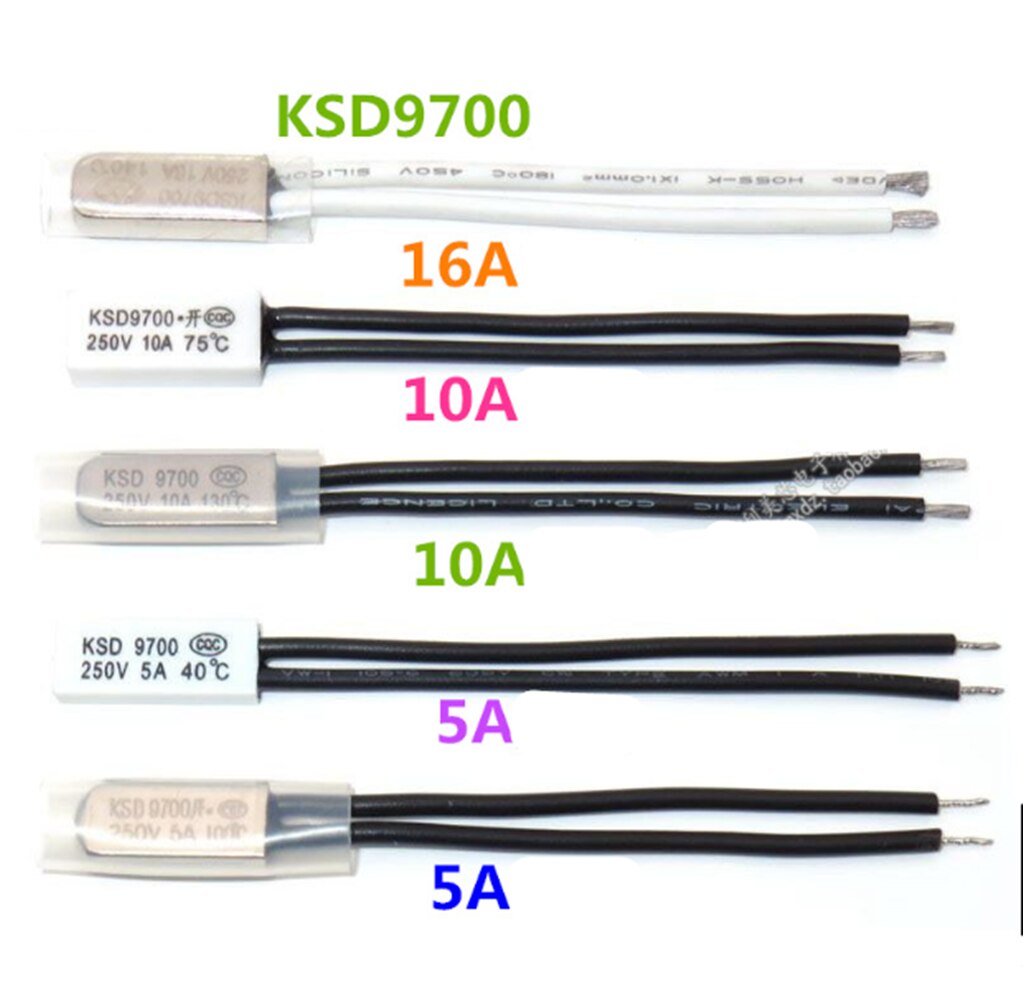 

Термостат KSD9700 биметаллический 5А/10А/16А 250В